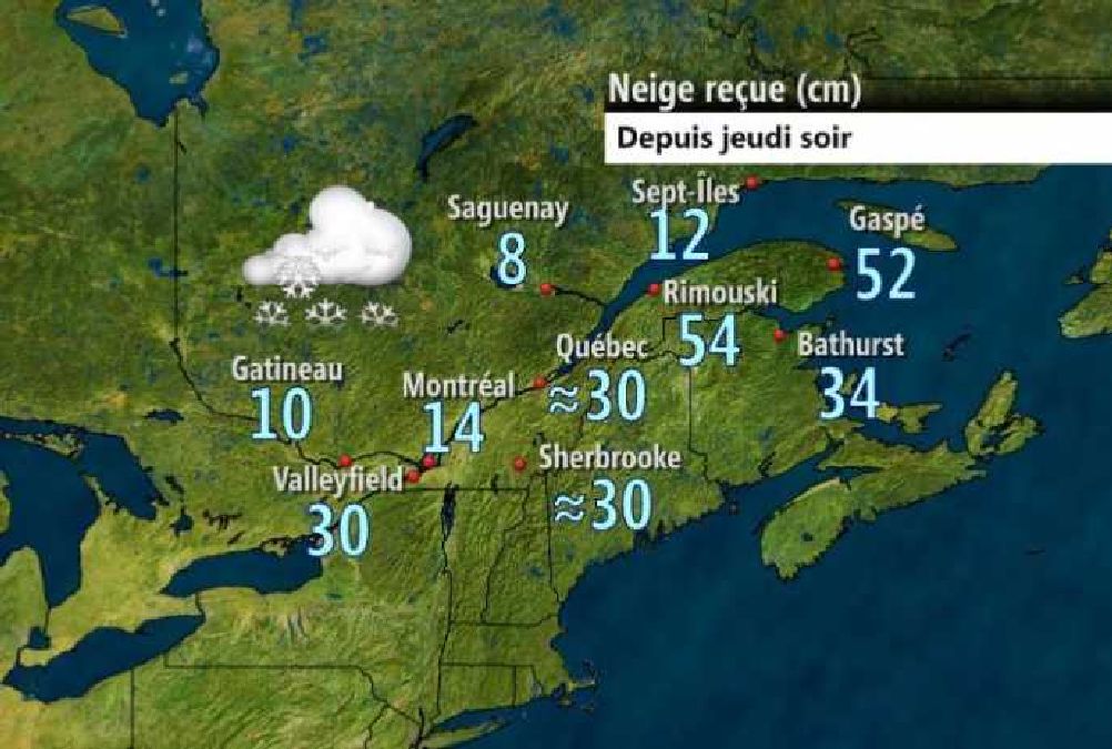 Une autre tempête majeure affectera l’est du Québec dimanche