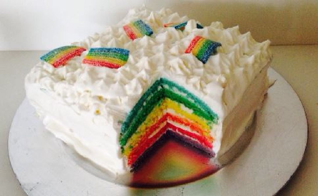 La fabuleuse recette du gâteau arc en ciel : Le rainbow cake !