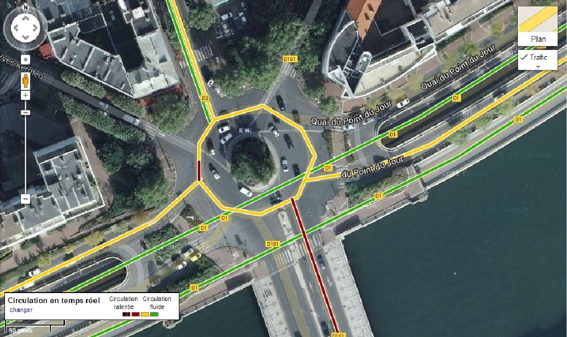 Le nouveau Google Maps affiche le trafic en temps réel !