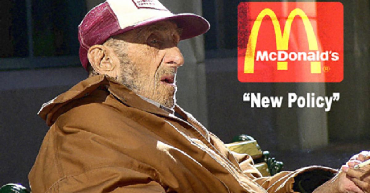 La nouvelle politique de McDonald’s interdit à ses clients d’acheter de la nourriture pour les sans-abris