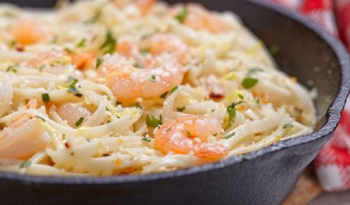 Recette Spaghetti aux crevettes et beurre à l’ail: