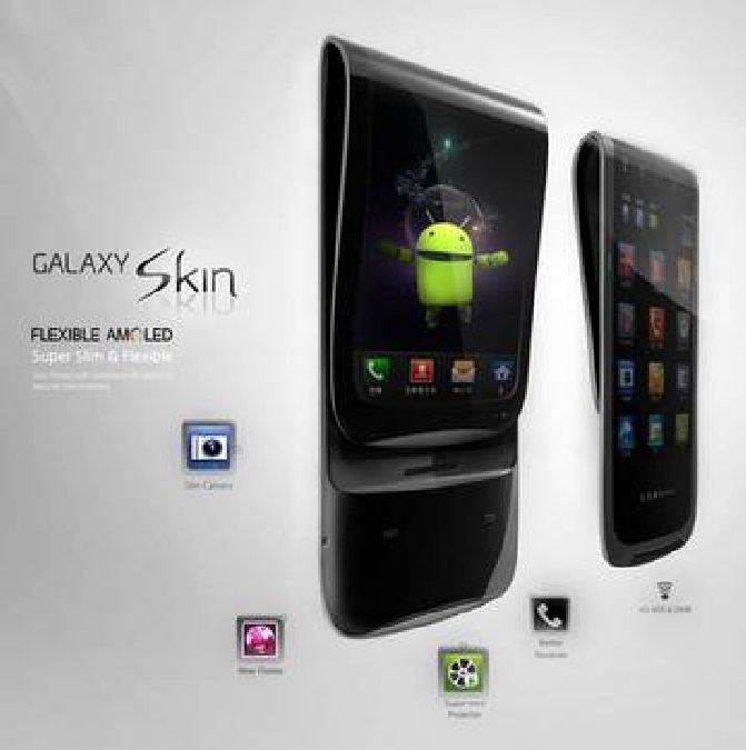 l’écran souple sur un smartphone Samsung Galaxy